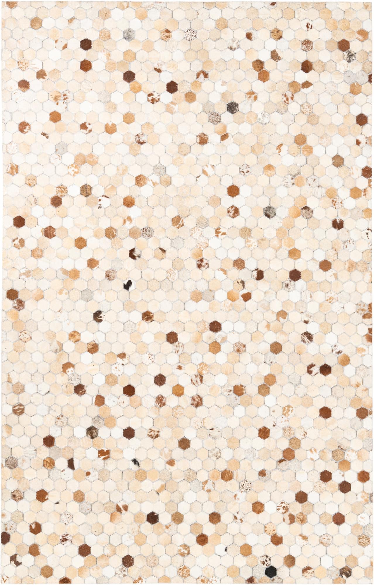 5' x 8' 1 Cowhide Leather Rug