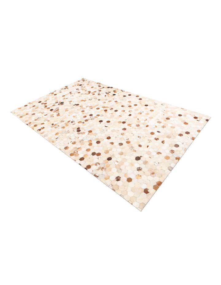 5' x 8' 1 Cowhide Leather Rug