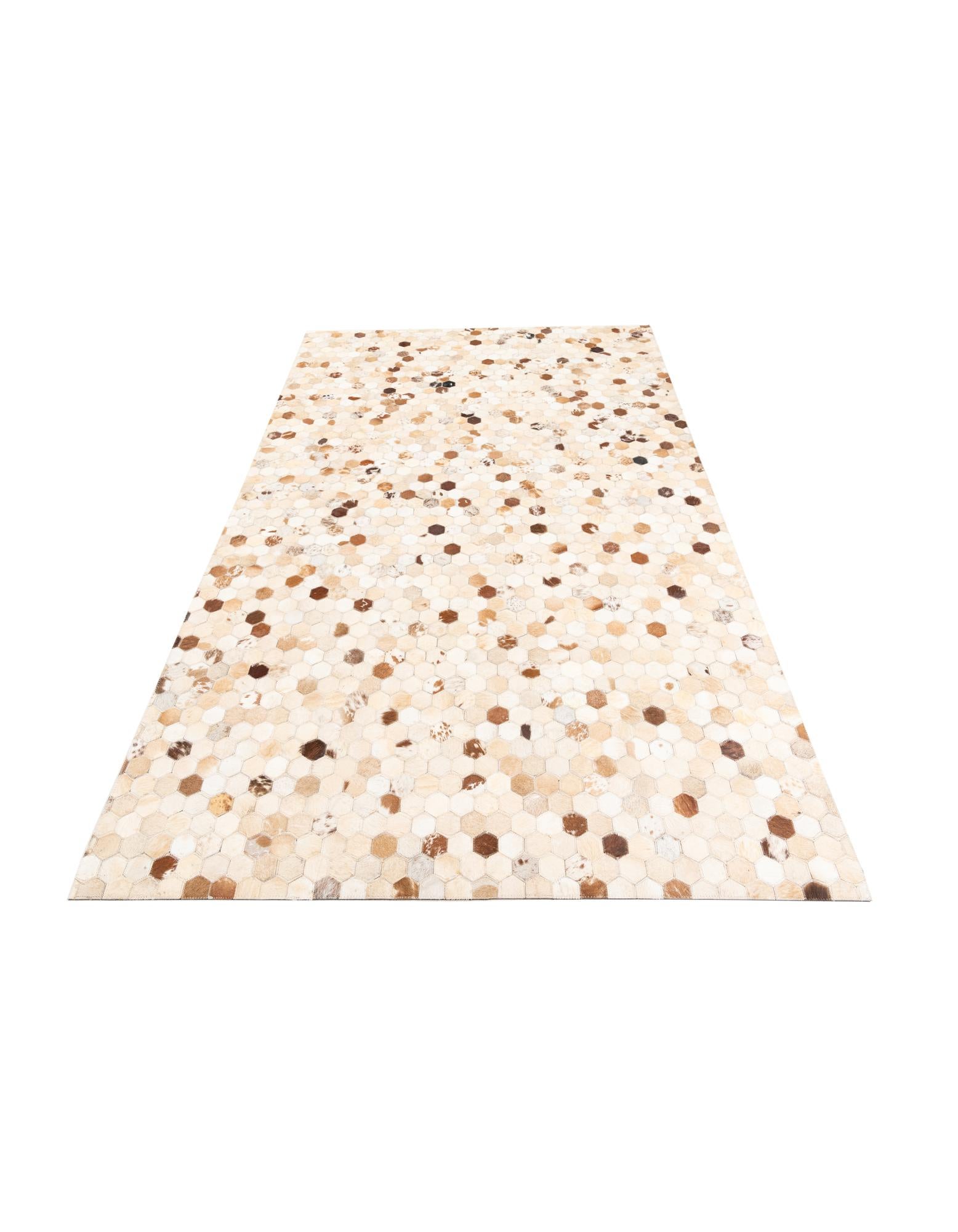 5' x 8' 1 Cowhide Leather Rug