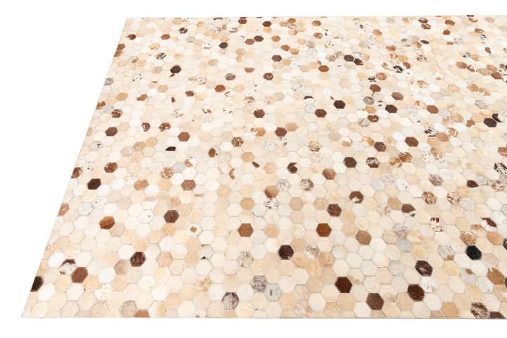 5' x 8' 1 Cowhide Leather Rug