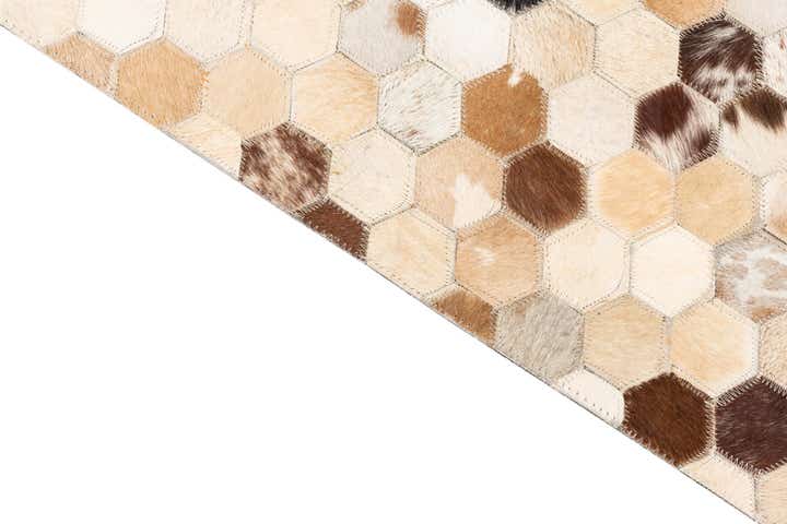 5' x 8' 1 Cowhide Leather Rug