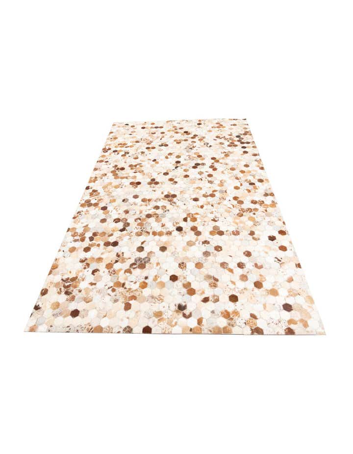 5' 2 x 8' Cowhide Leather Rug