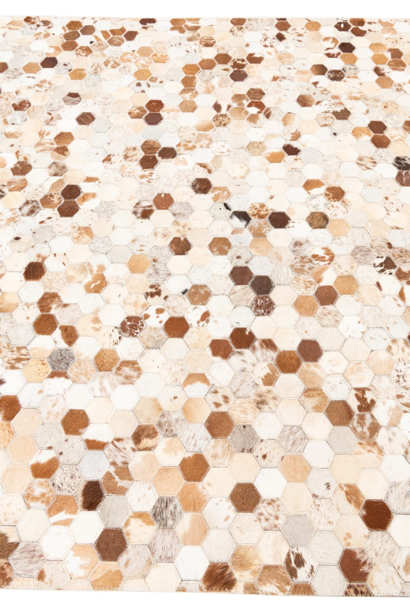 5' 2 x 8' Cowhide Leather Rug