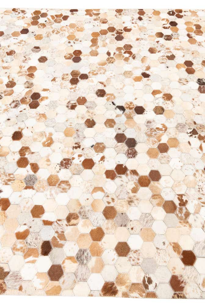 5' 2 x 8' Cowhide Leather Rug