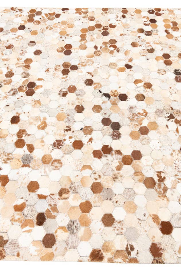 Detail image of 5' 2 x 8' Cowhide Leather Rug