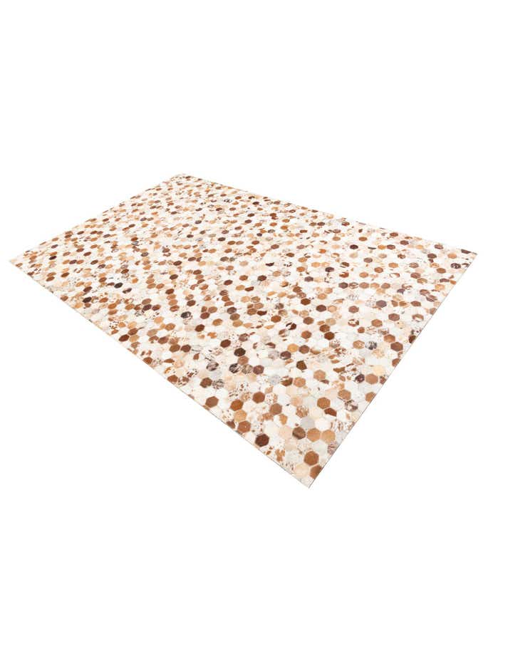 5' 1 x 8' Cowhide Leather Rug