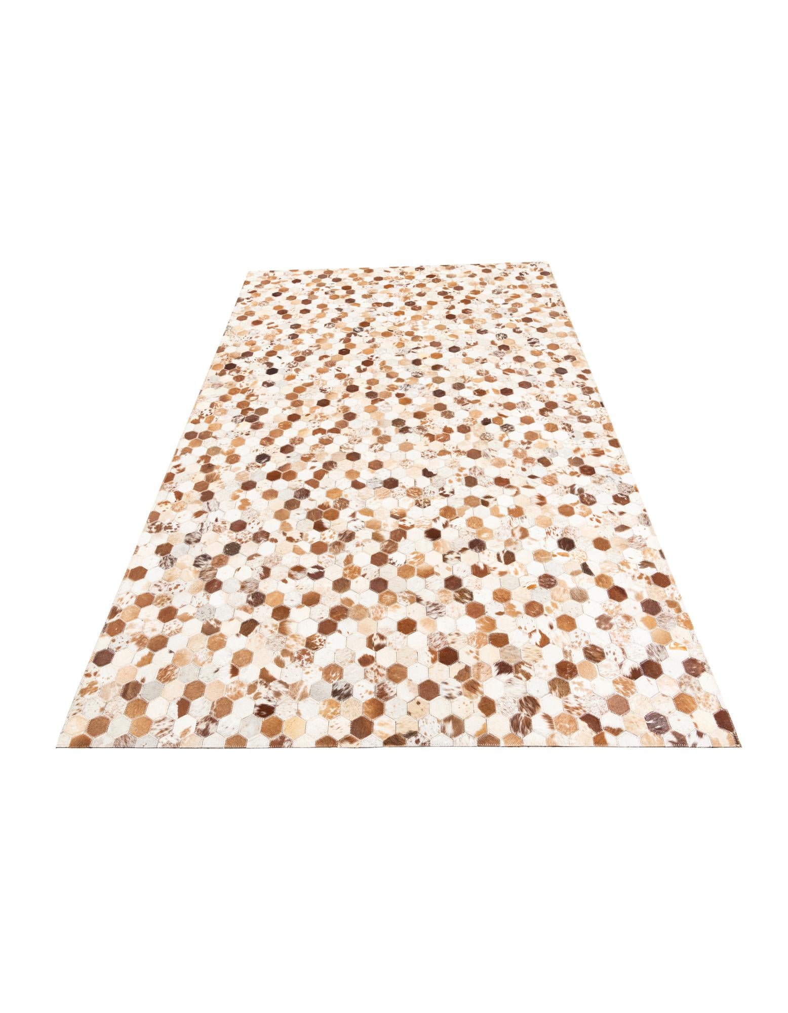 5' 1 x 8' Cowhide Leather Rug