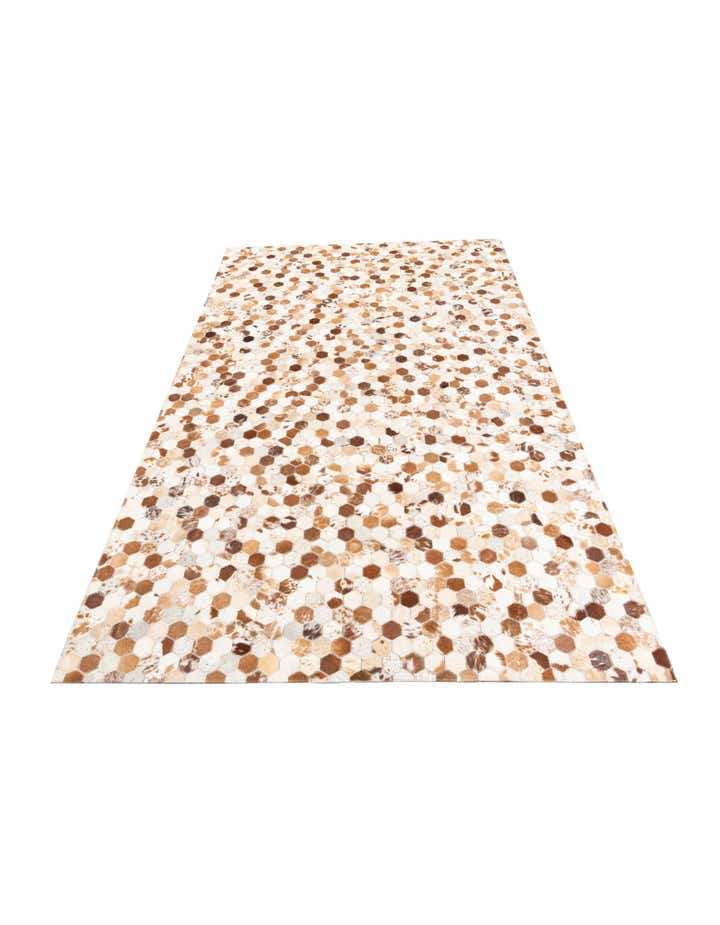 5' 1 x 8' Cowhide Leather Rug