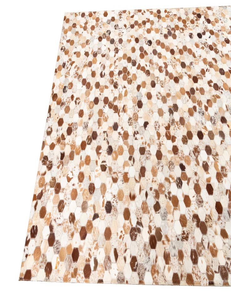 Detail image of 5' 1 x 8' Cowhide Leather Rug