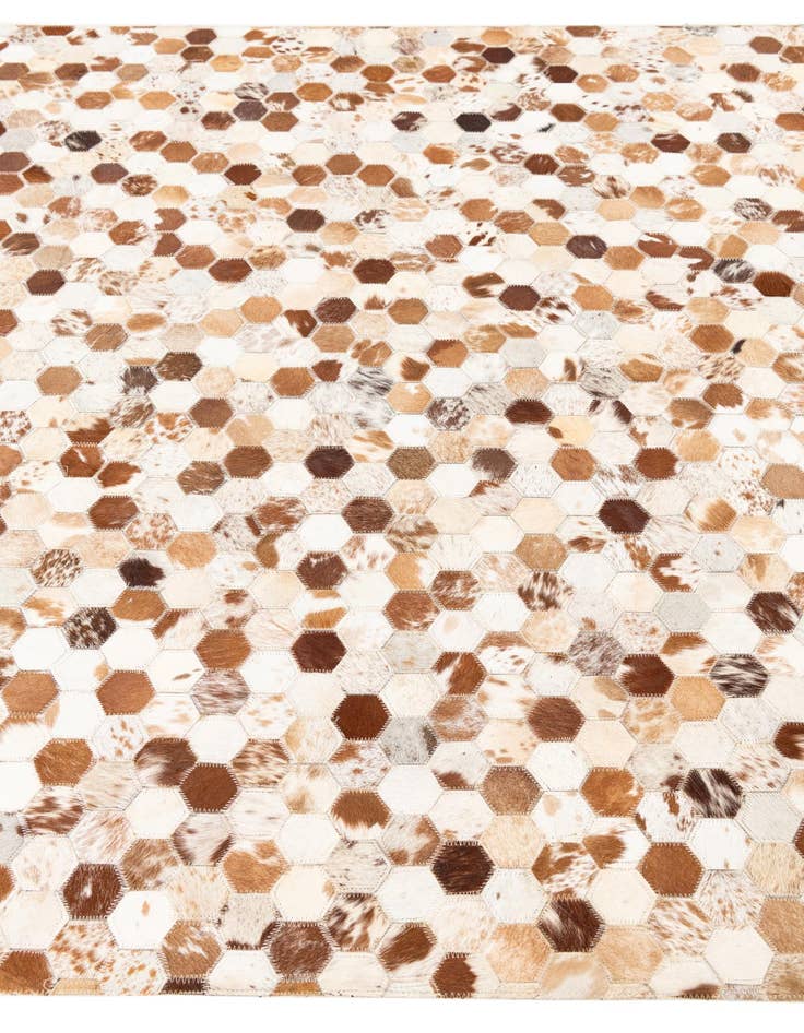 Detail image of 5' 1 x 8' Cowhide Leather Rug