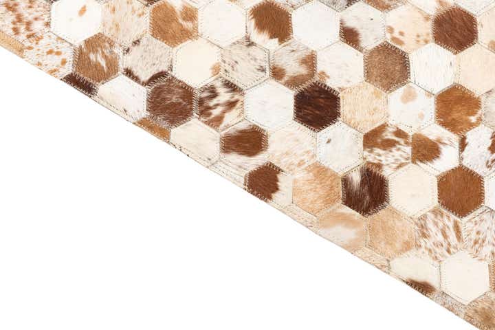 5' 1 x 8' Cowhide Leather Rug