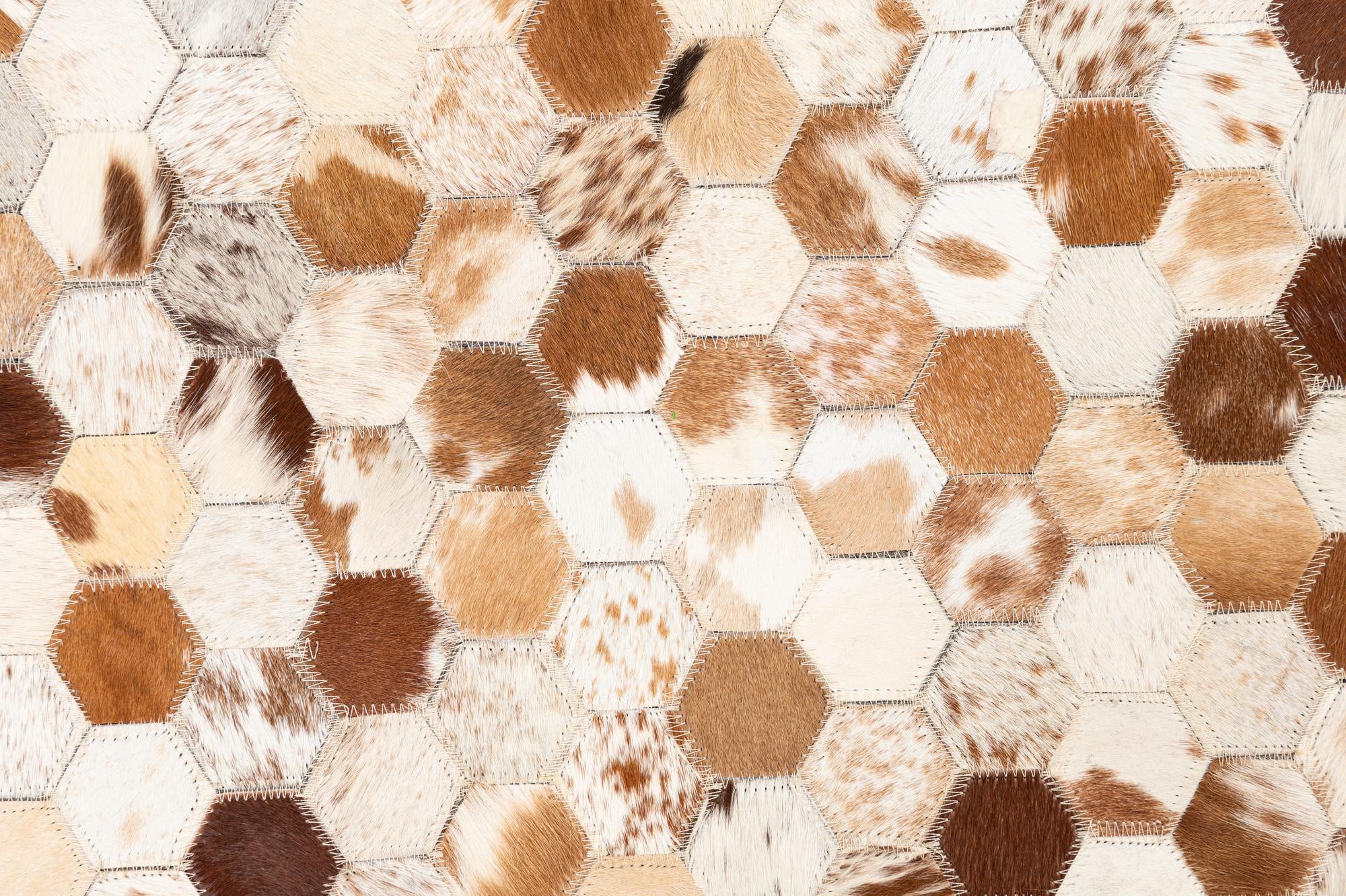 5' 1 x 8' Cowhide Leather Rug