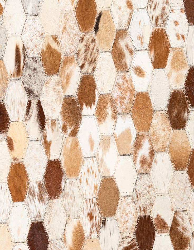 Detail image of 5' 1 x 8' Cowhide Leather Rug
