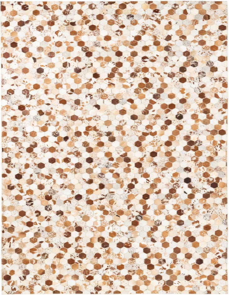 Detail image of 5' 1 x 8' Cowhide Leather Rug