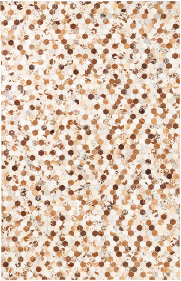 Detail image of 5' 1 x 8' Cowhide Leather Rug