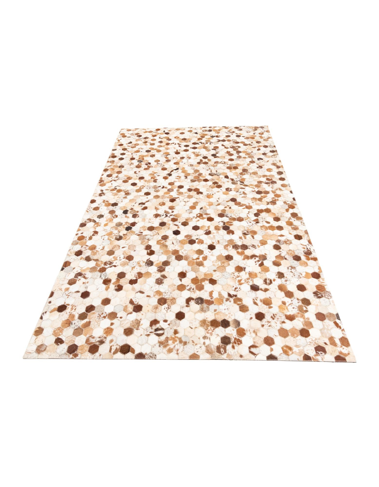 5' x 7' 10 Cowhide Leather Rug