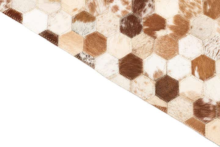 5' x 7' 10 Cowhide Leather Rug