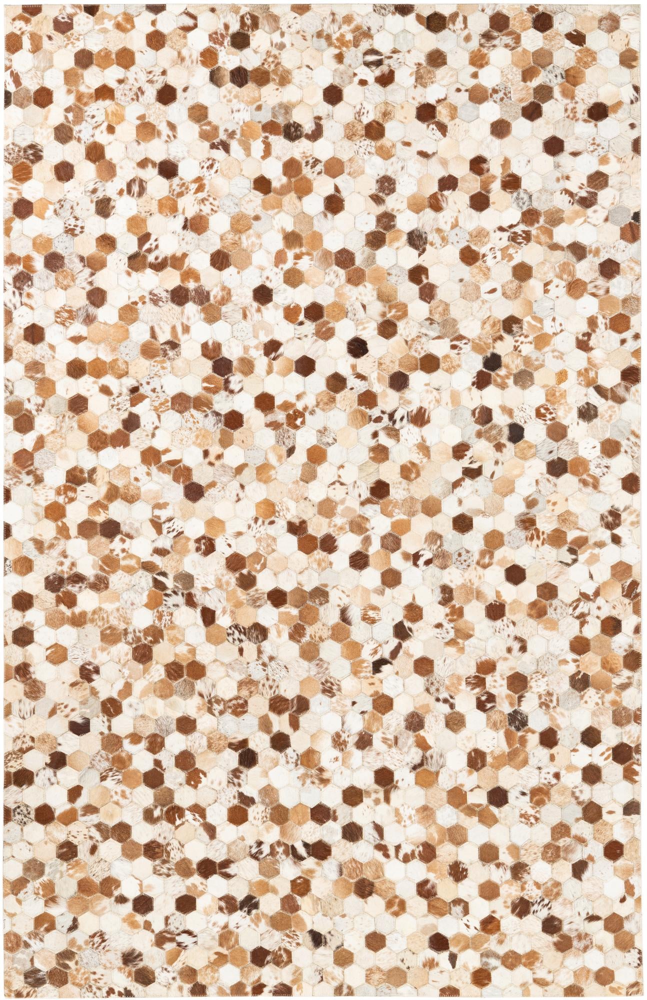 5' x 7' 10 Cowhide Leather Rug