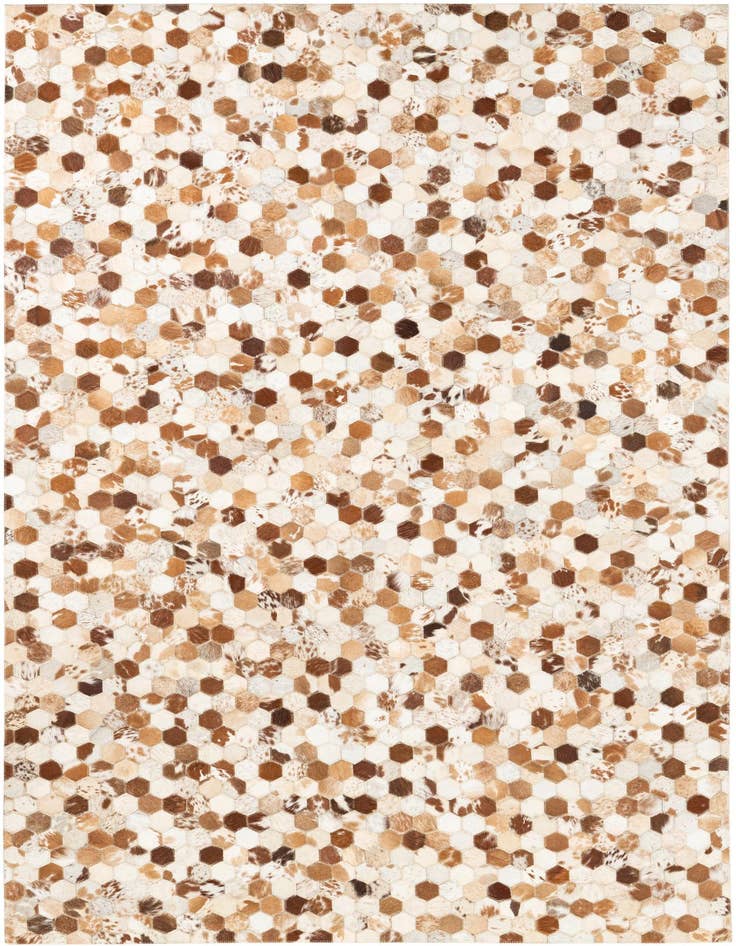 Detail image of 5' x 7' 10 Cowhide Leather Rug