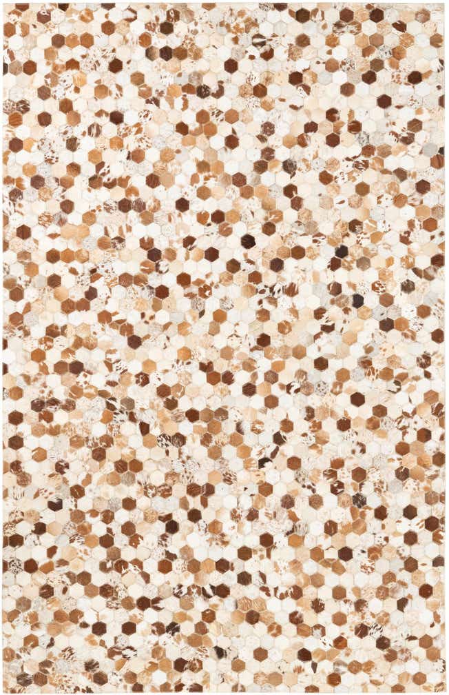 5' x 7' 10 Cowhide Leather Rug