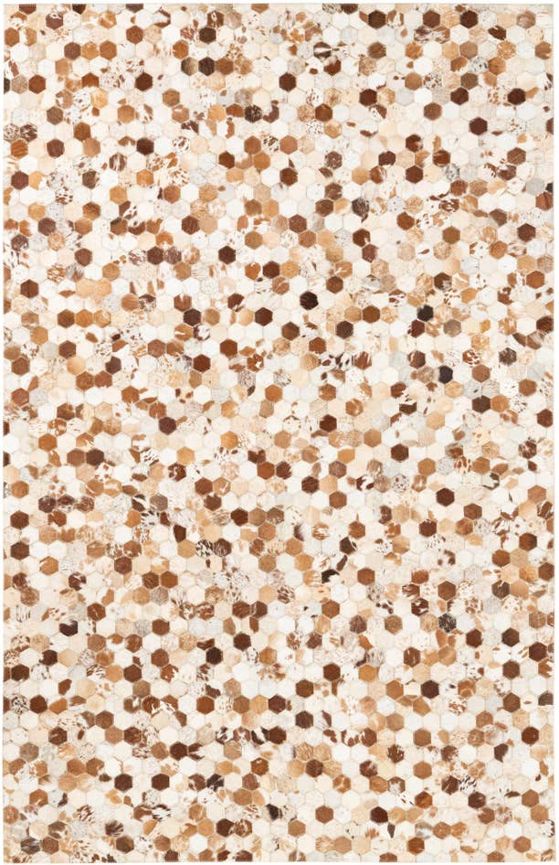 Detail image of 5' x 7' 10 Cowhide Leather Rug
