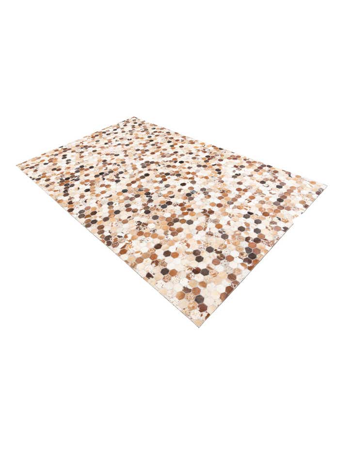 5' 1 x 8' Cowhide Leather Rug