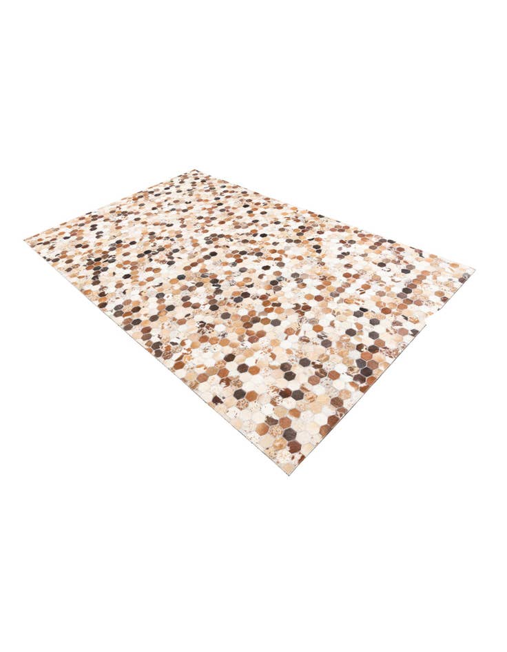 Detail image of 5' 1 x 8' Cowhide Leather Rug