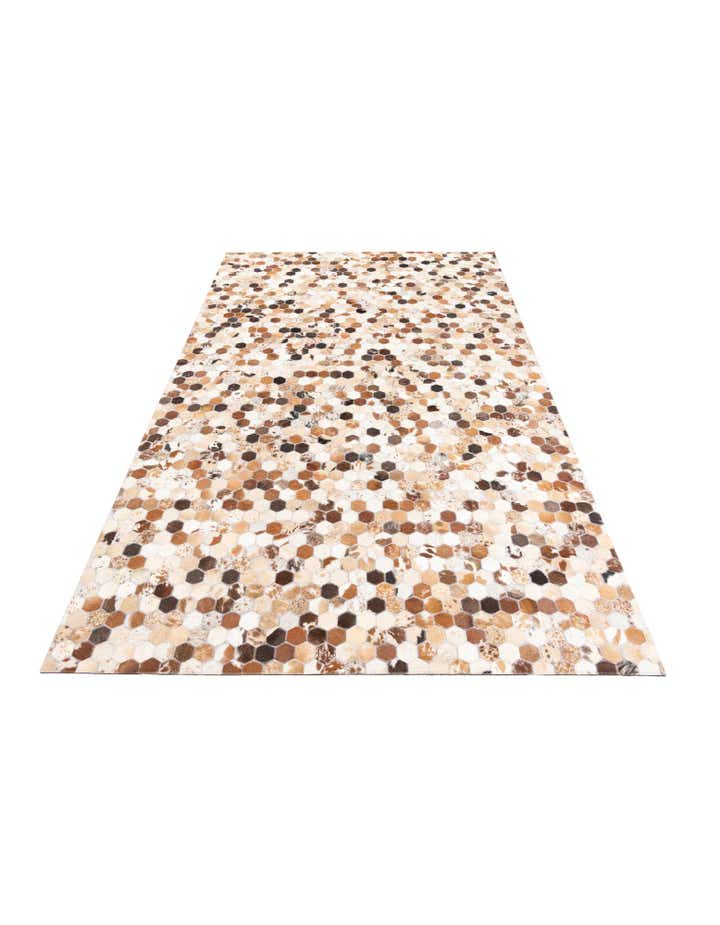 5' 1 x 8' Cowhide Leather Rug