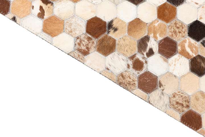 5' 1 x 8' Cowhide Leather Rug