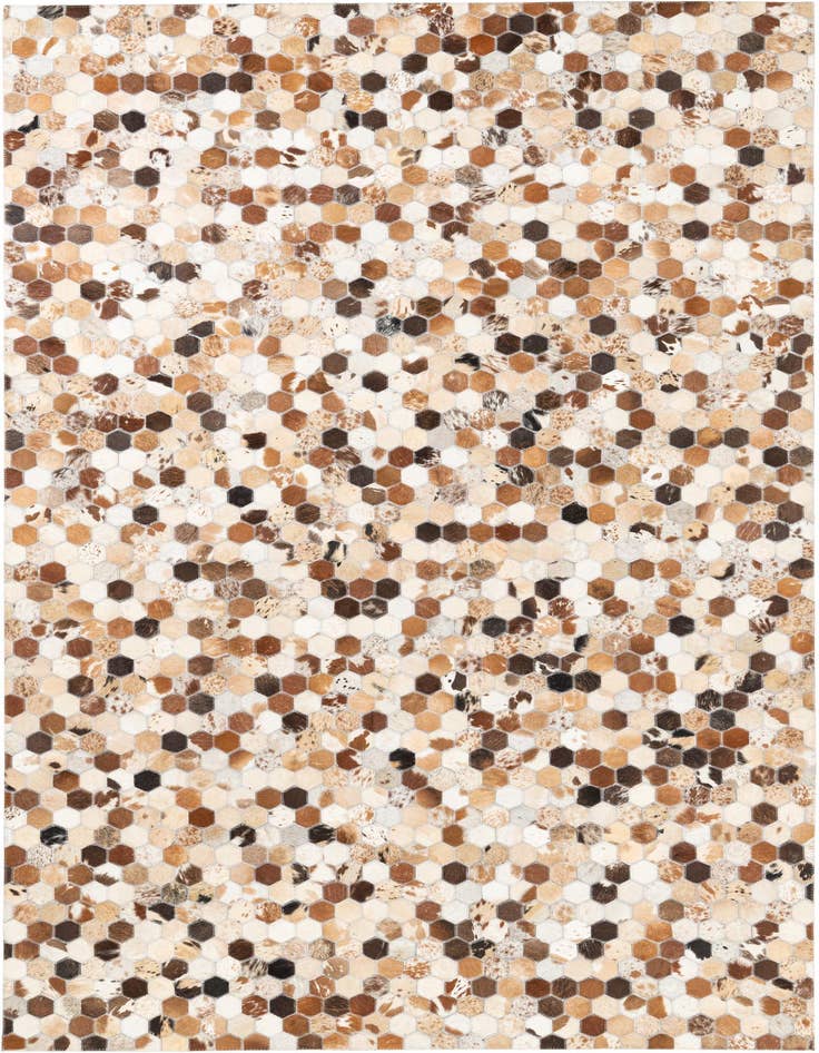 Detail image of 5' 1 x 8' Cowhide Leather Rug