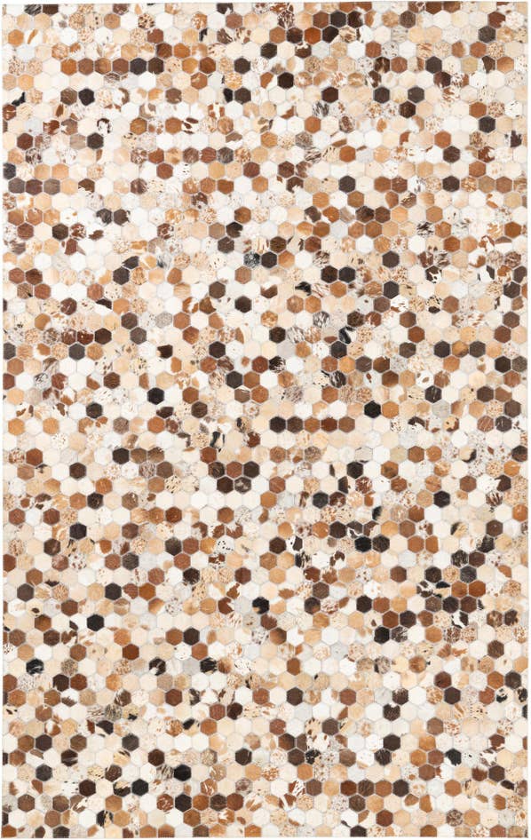 Detail image of 5' 1 x 8' Cowhide Leather Rug