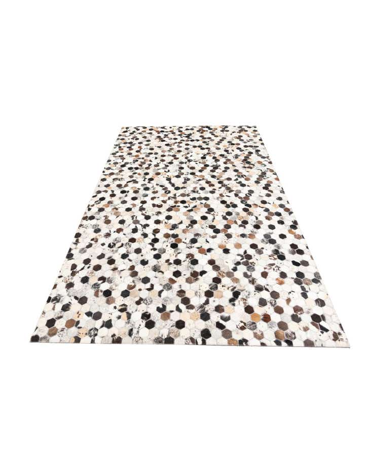 5' 1 x 8' Cowhide Leather Rug