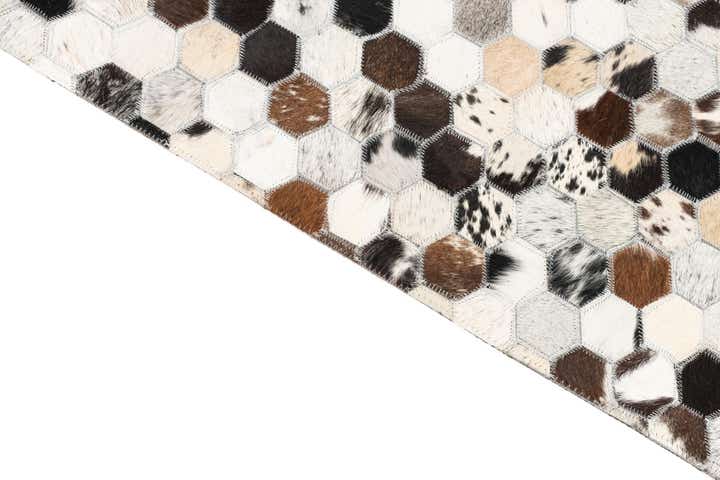 5' 1 x 8' Cowhide Leather Rug