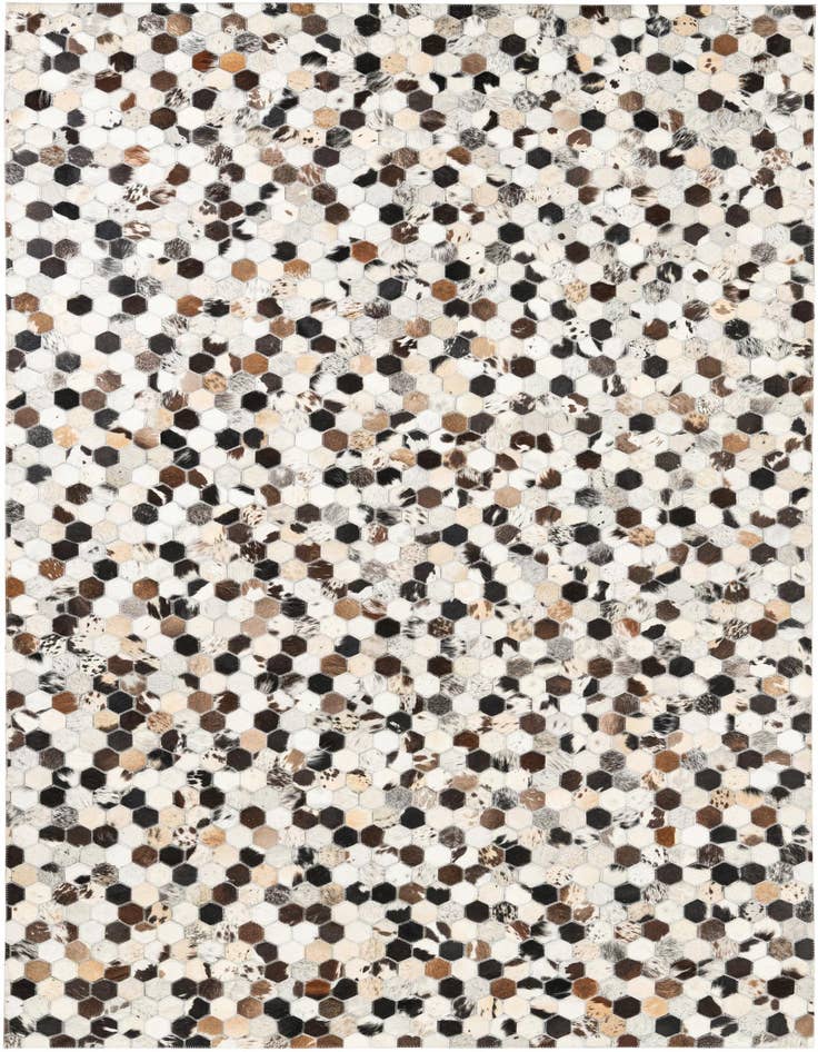 Detail image of 5' 1 x 8' Cowhide Leather Rug