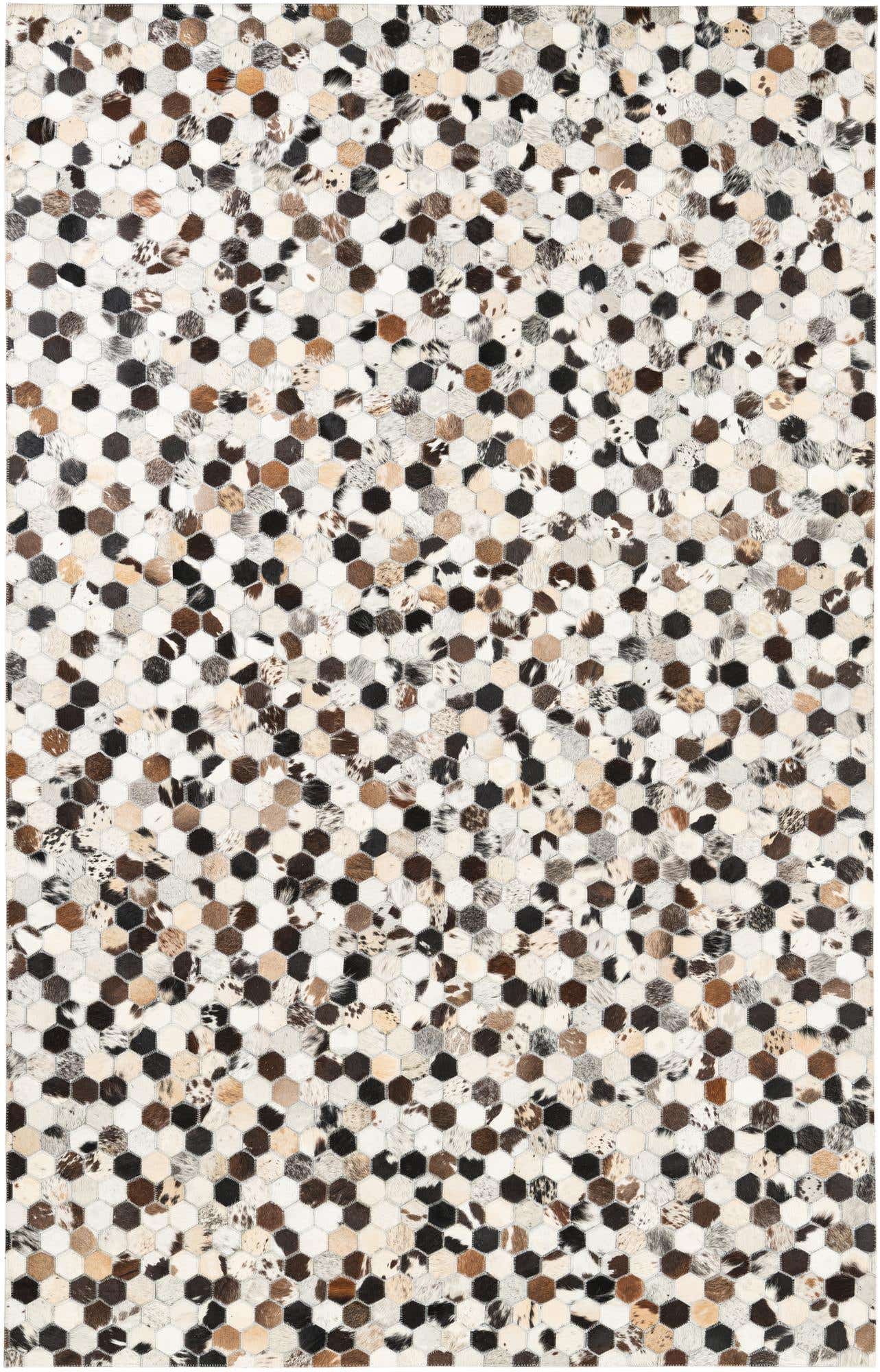 5' 1 x 8' Cowhide Leather Rug