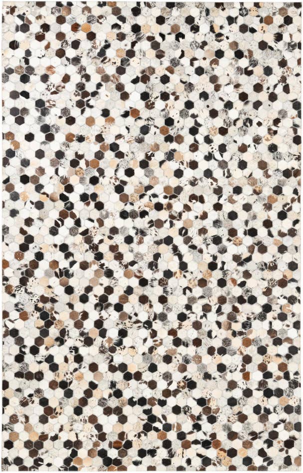 Detail image of 5' 1 x 8' Cowhide Leather Rug