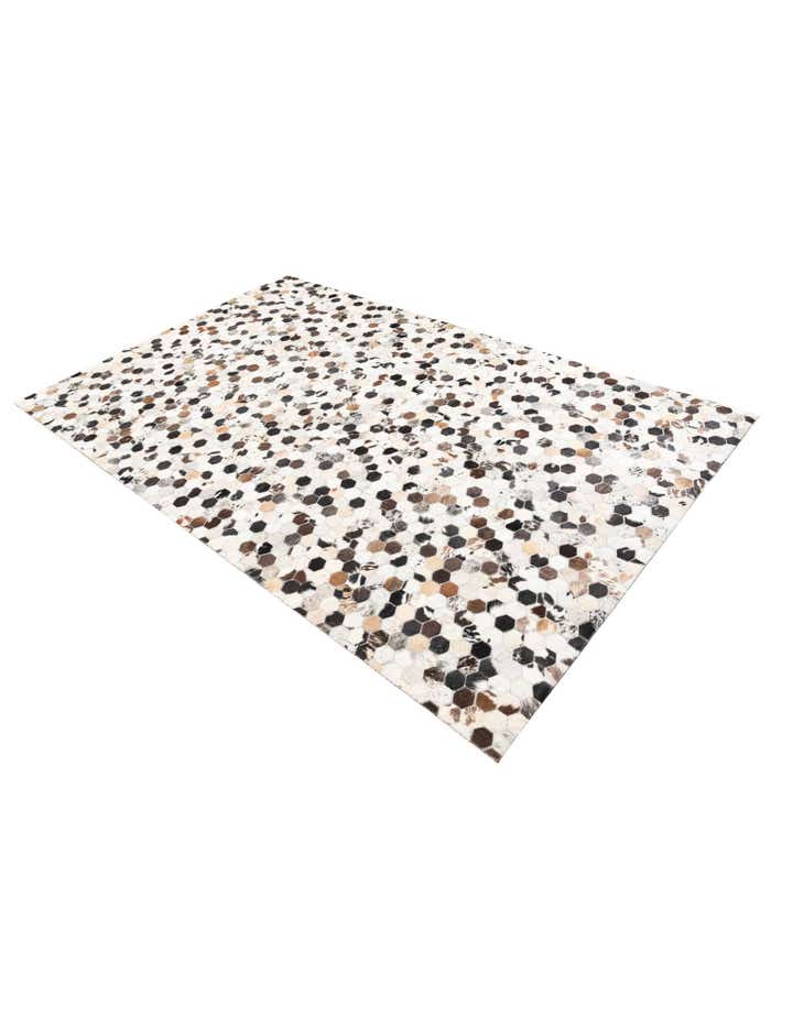 5' x 8' 1 Cowhide Leather Rug