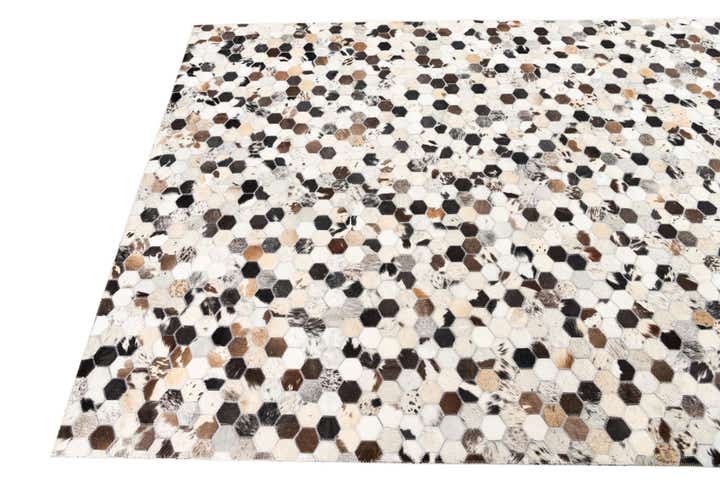 5' x 8' 1 Cowhide Leather Rug