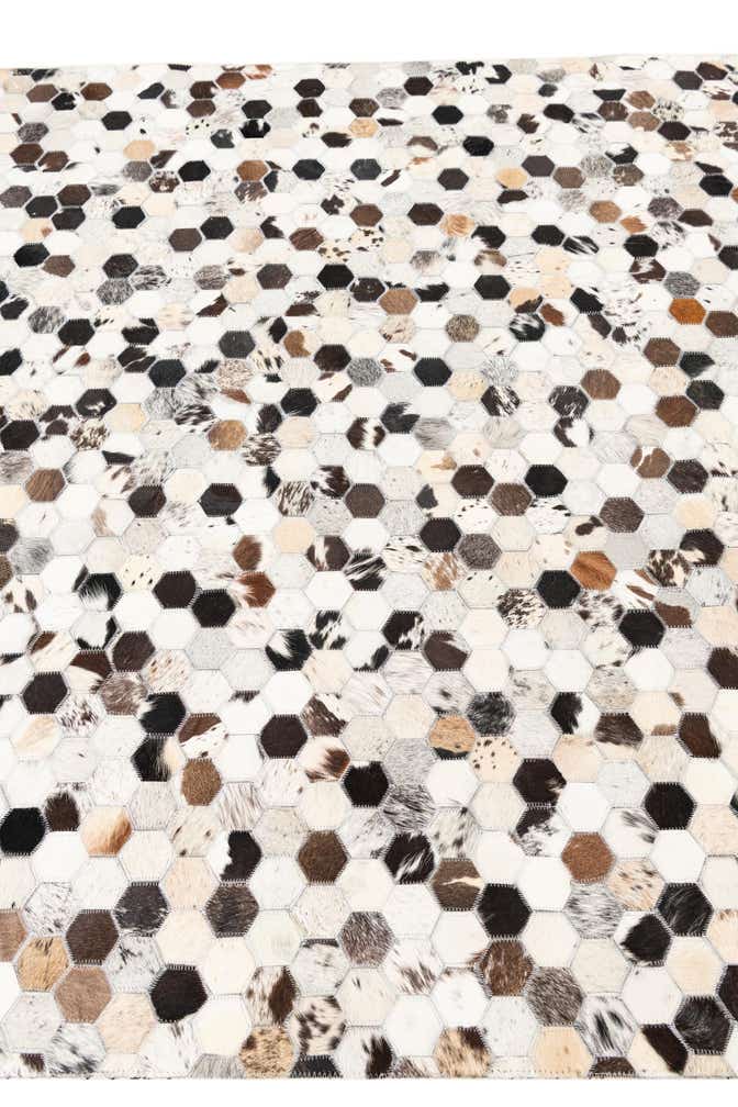 5' x 8' 1 Cowhide Leather Rug