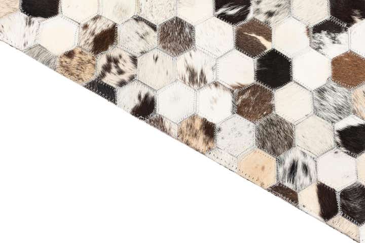 5' x 8' 1 Cowhide Leather Rug