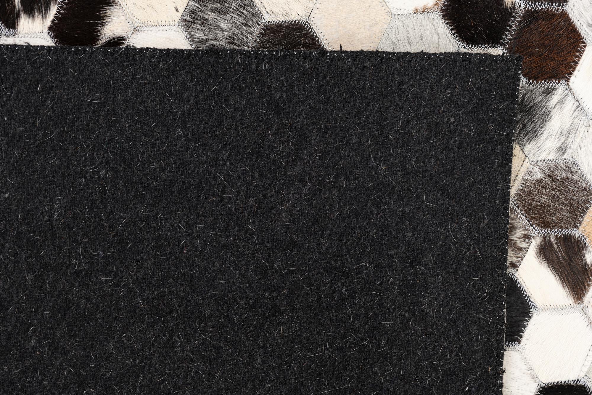 5' x 8' 1 Cowhide Leather Rug