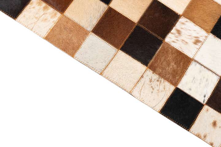 5' x 8' 1 Cowhide Leather Rug