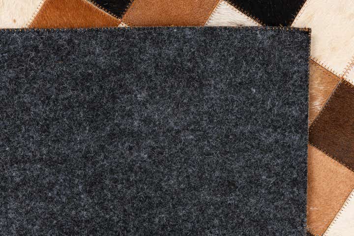 5' x 8' 1 Cowhide Leather Rug