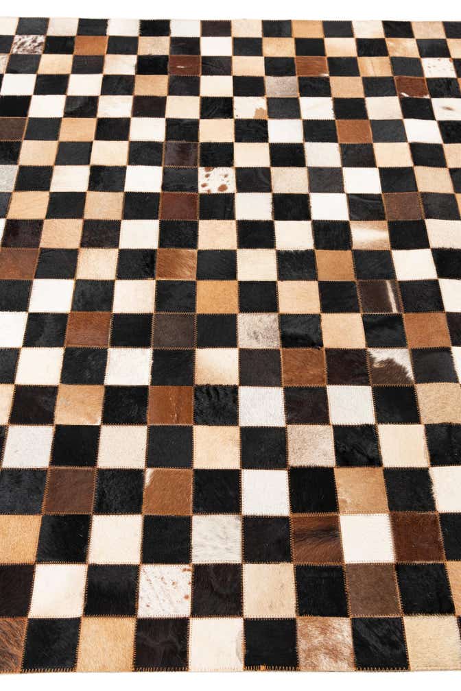 5' x 8' Cowhide Leather Rug