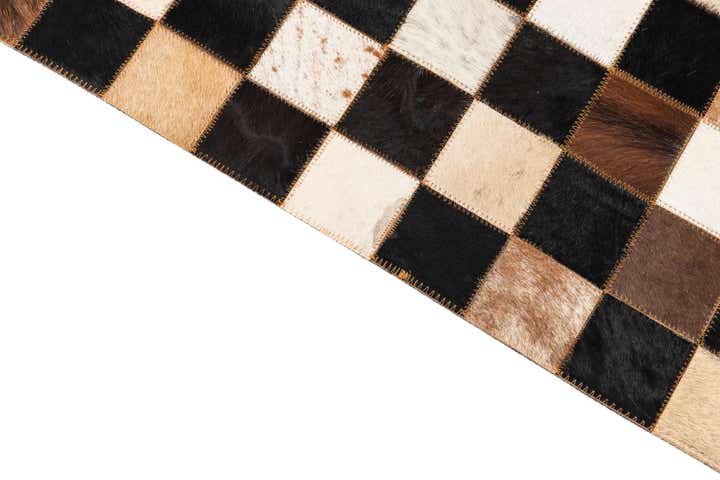 5' x 8' Cowhide Leather Rug