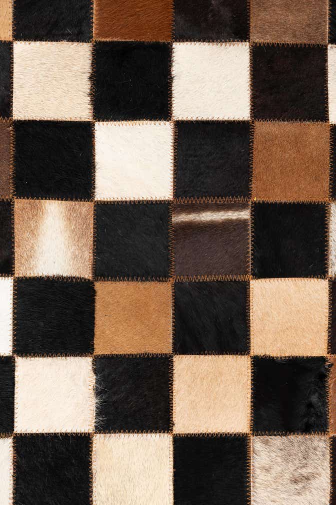 5' x 8' Cowhide Leather Rug