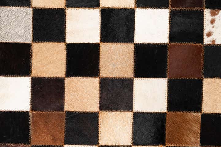 5' x 8' Cowhide Leather Rug