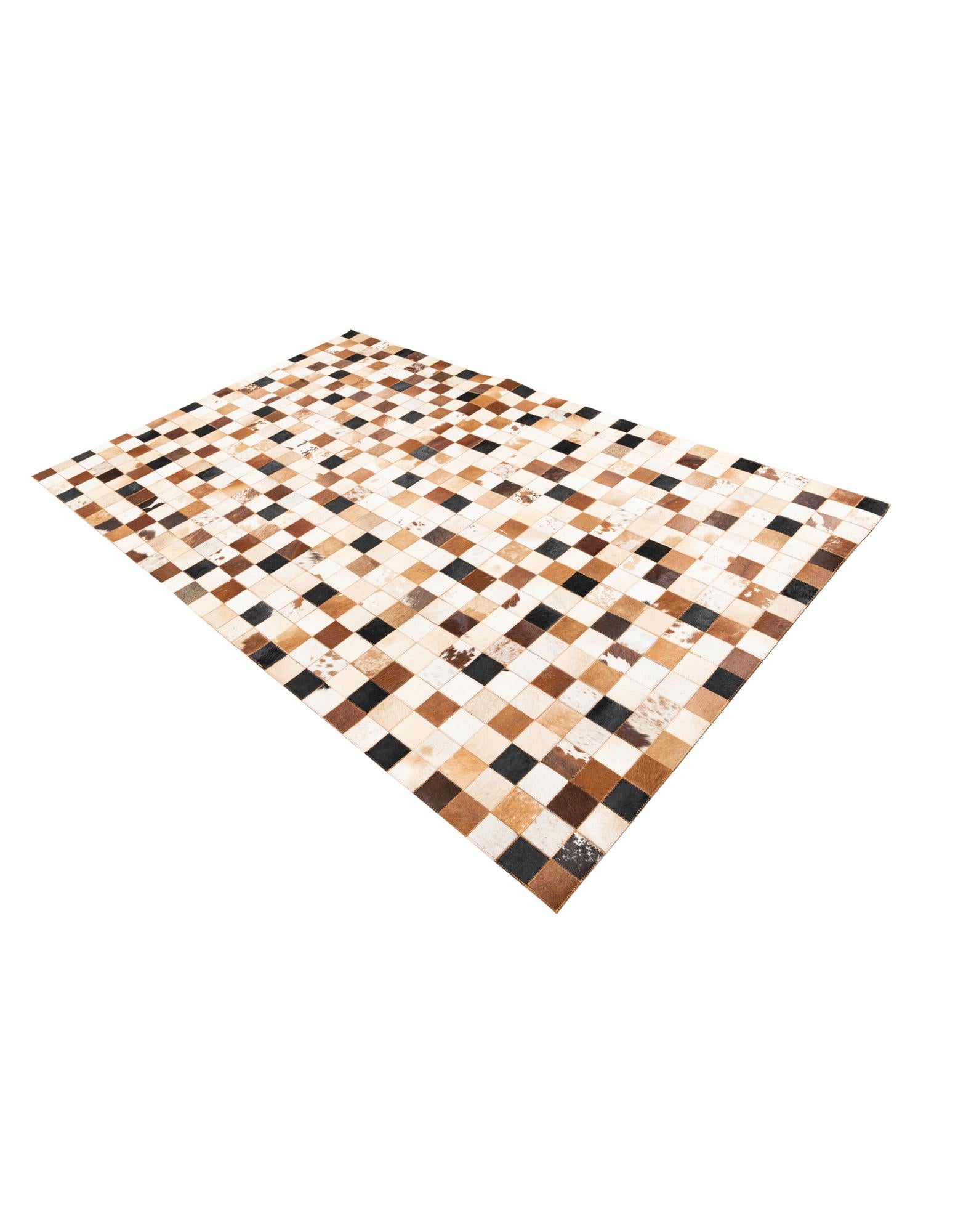 5' 1 x 8' 1 Cowhide Leather Rug