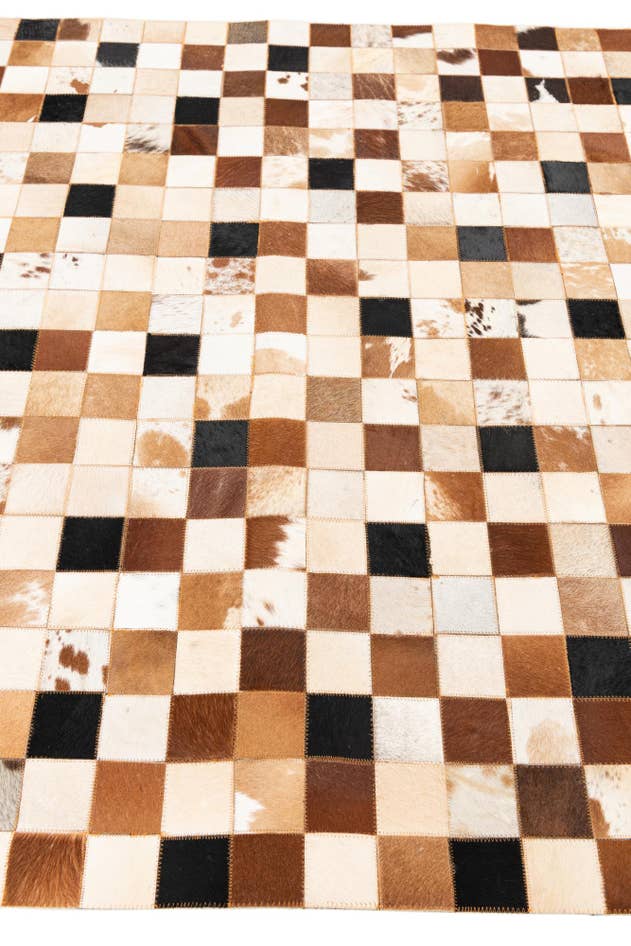 Detail image of 5' 1 x 8' 1 Cowhide Leather Rug