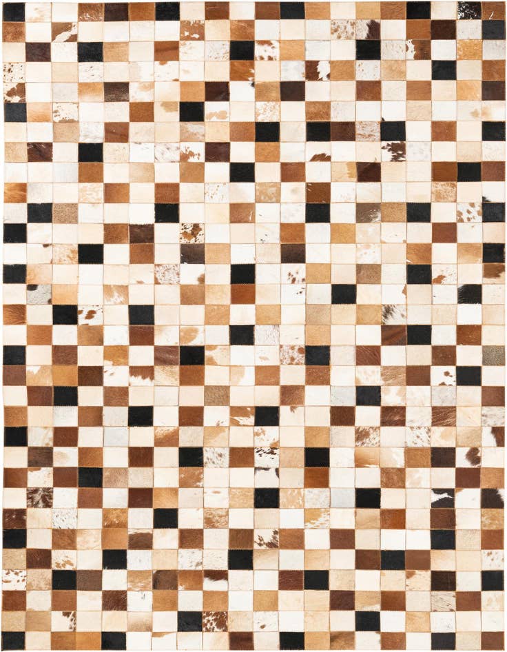 Detail image of 5' 1 x 8' 1 Cowhide Leather Rug